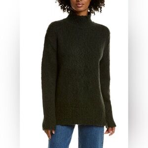 Vince Wool Blend Cowl Neck Sweater Dark Green Size Extra Small NWT